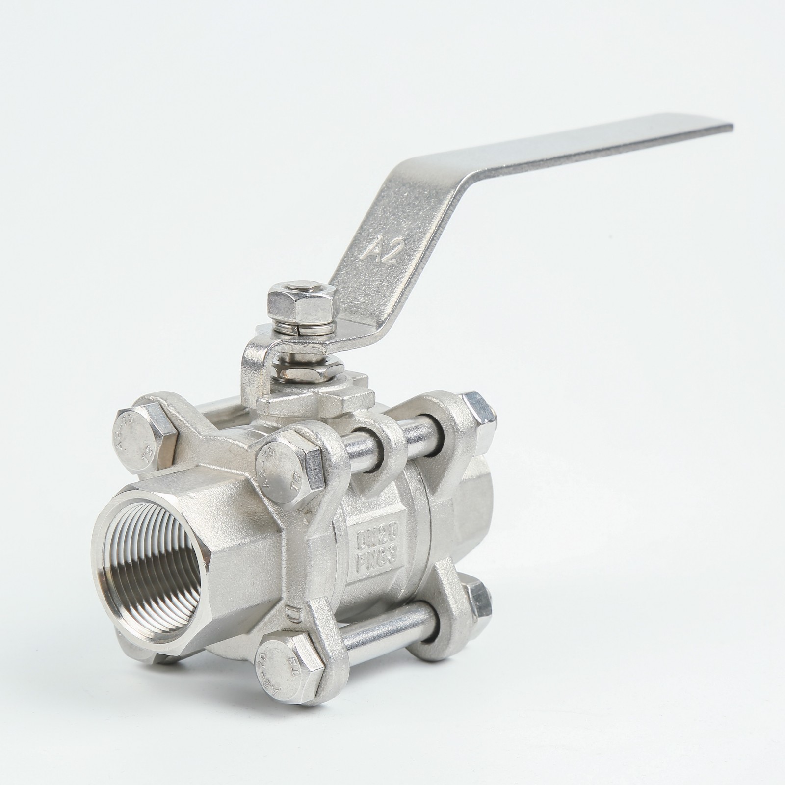 Stainless steel 3pc ball valve