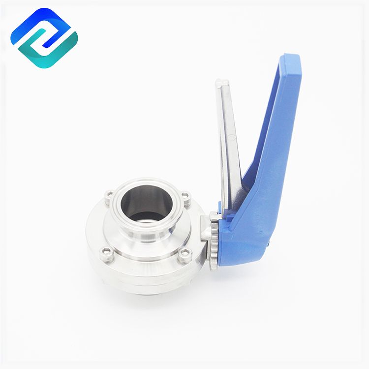 304/316L Sanitary Stainless Steel Clamped Weld Threaded Butterfly Valve